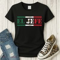 El Jefe Mexican Chef Hispanic Boss Mexico Dia De Los Muertos Women's T-Shirt thumb 3