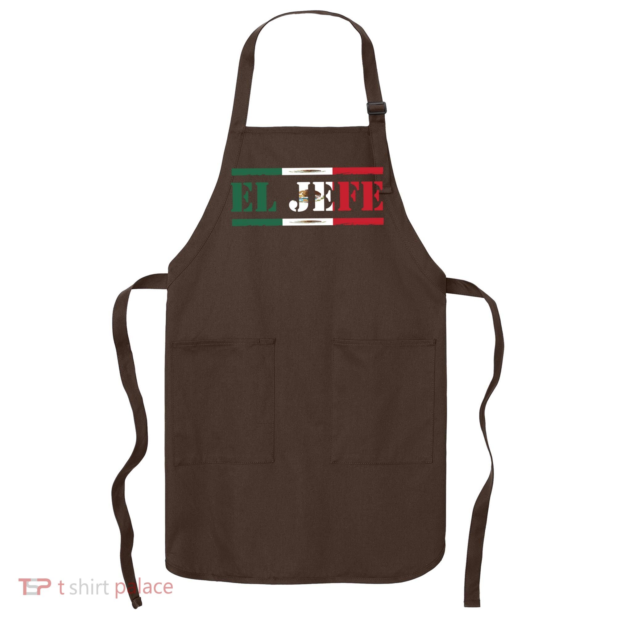El Jefe Mexican Chef Hispanic Boss Mexico Dia De Los Muertos Apron