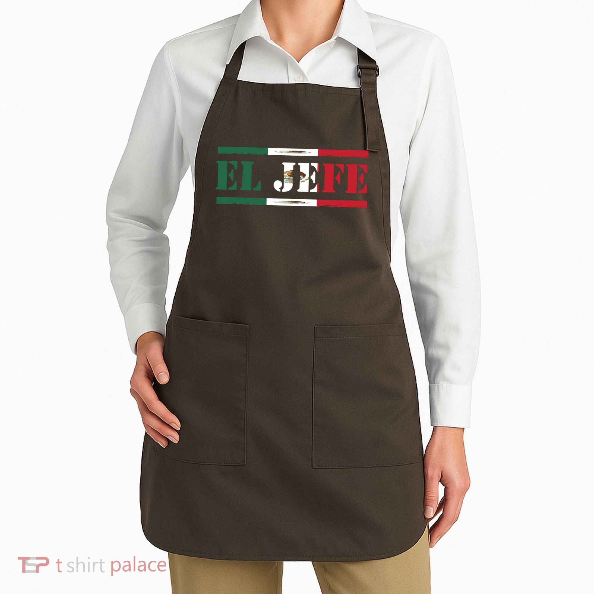 El Jefe Mexican Chef Hispanic Boss Mexico Dia De Los Muertos Apron