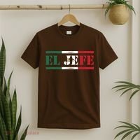 El Jefe Mexican Chef Hispanic Boss Mexico Dia De Los Muertos T-Shirt thumb 2