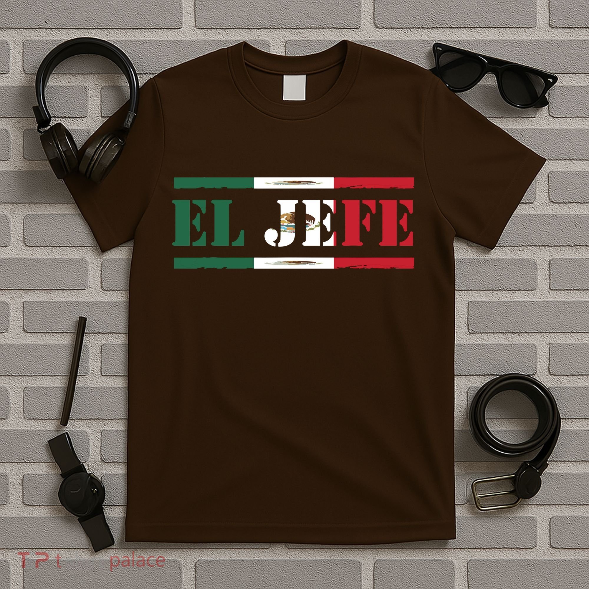 El Jefe Mexican Chef Hispanic Boss Mexico Dia De Los Muertos T-Shirt