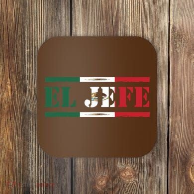 El Jefe Mexican Chef Hispanic Boss Mexico Dia De Los Muertos Coaster