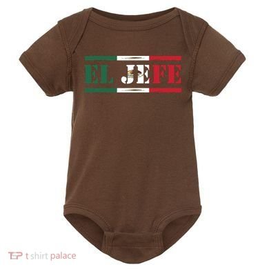 El Jefe Mexican Chef Hispanic Boss Mexico Dia De Los Muertos Baby Bodysuit