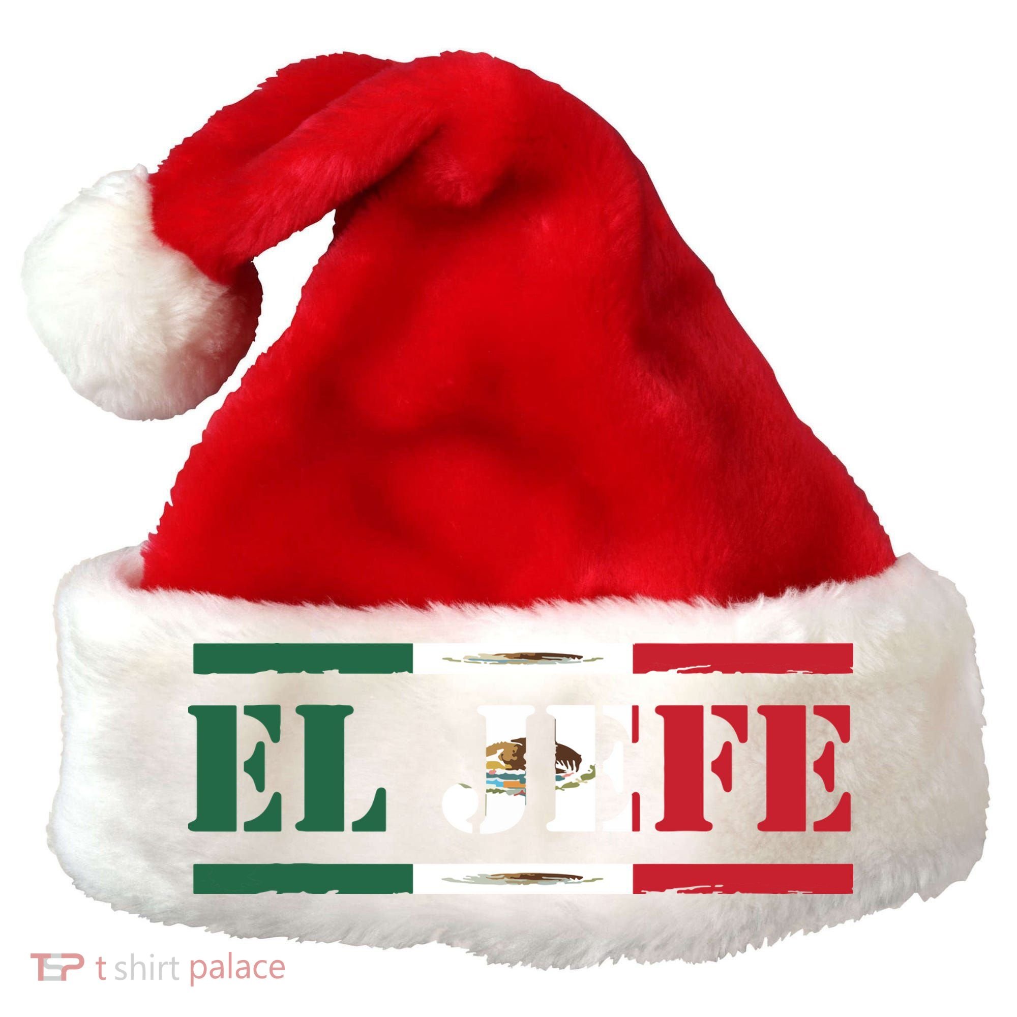 El Jefe Mexican Chef Hispanic Boss Mexico Dia De Los Muertos Santa Hat