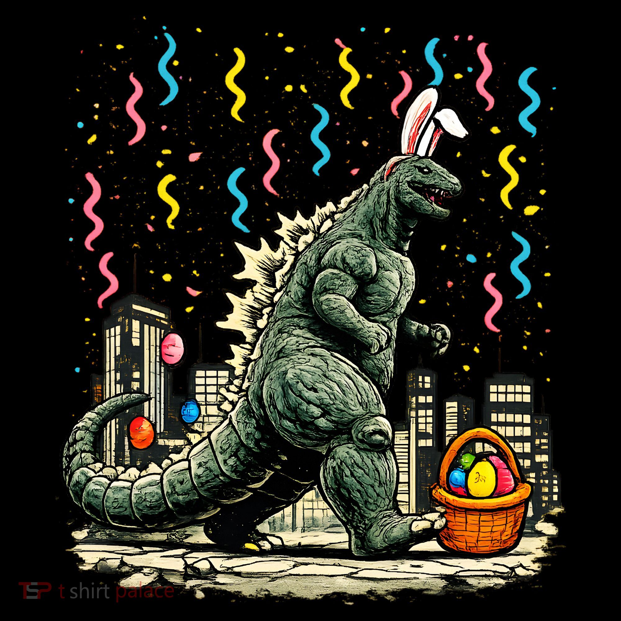Easter Japanese Monster Bunny Ears Kaiju T-Shirt