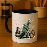 Easter Japanese Monster Bunny Ears Kaiju Coffee Mug thumb 4