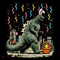 Easter Japanese Monster Bunny Ears Kaiju Women's Hoodie thumb 2