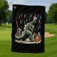 Easter Japanese Monster Bunny Ears Kaiju Golf Towel thumb 1
