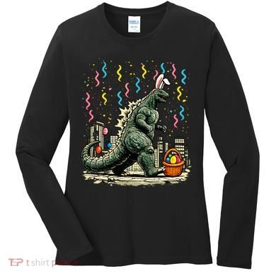Easter Japanese Monster Bunny Ears Kaiju Women's Long Sleeve Shirt