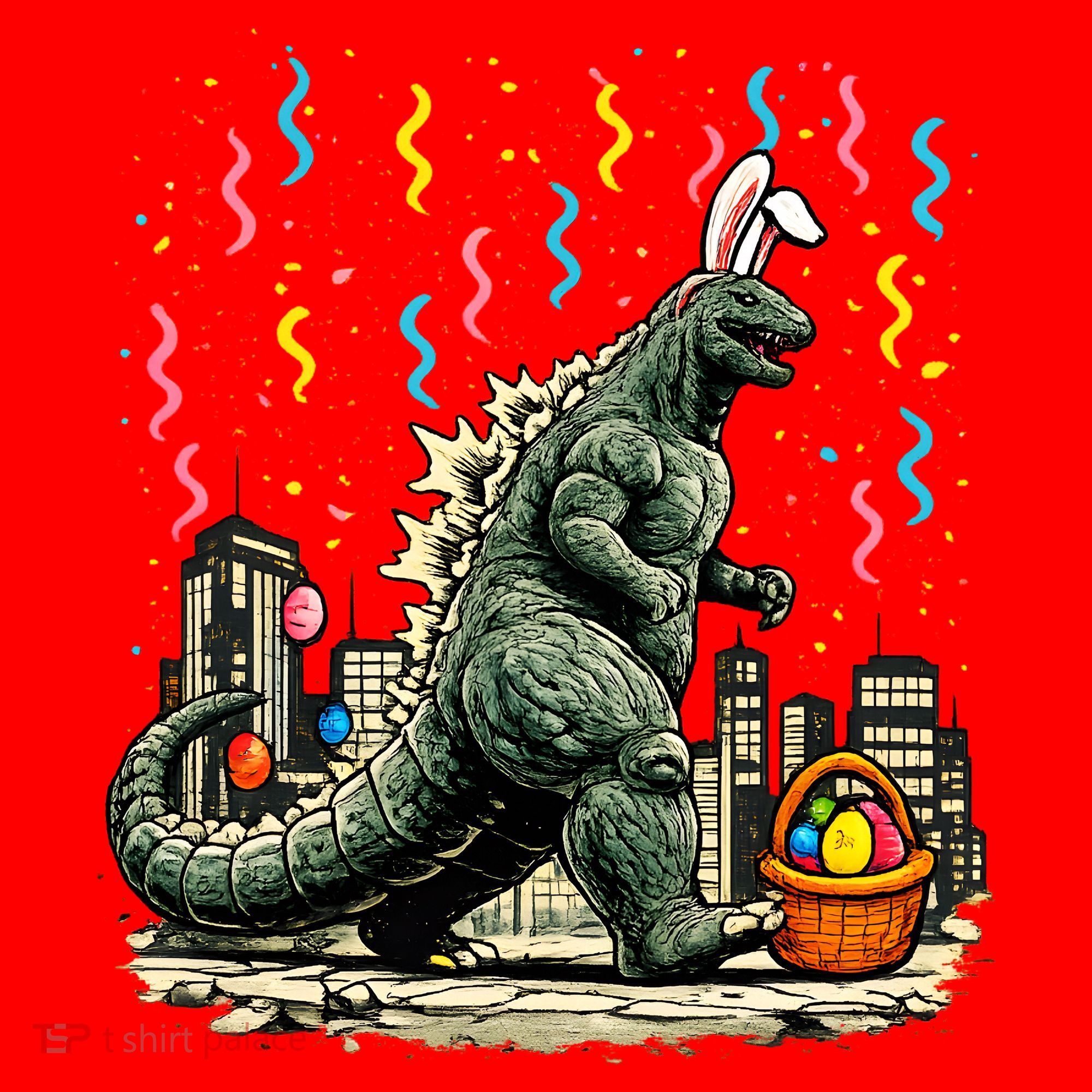 Easter Japanese Monster Bunny Ears Kaiju Santa Hat