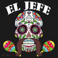 El Jefe Mexican Boss Sugar Skull Day Of The Dead Long Sleeve Shirt thumb 2