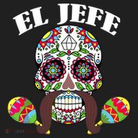 El Jefe Mexican Boss Sugar Skull Day Of The Dead Beanie thumb 2