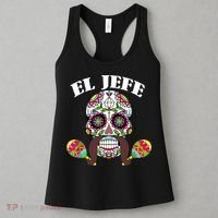 El Jefe Mexican Boss Sugar Skull Day Of The Dead Women's Tank Top thumb 3