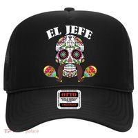 El Jefe Mexican Boss Sugar Skull Day Of The Dead Hat thumb 0