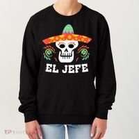 El Jefe Mexican Skull Day Of The Dead Women's Sweatshirt thumb 0