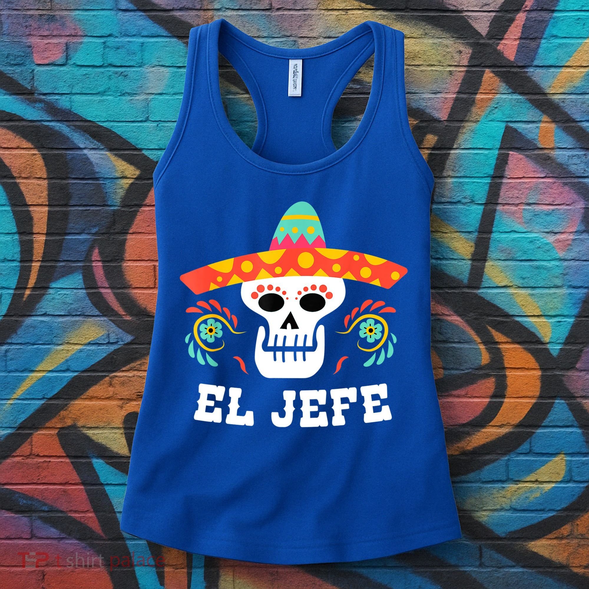 El Jefe Mexican Skull Day Of The Dead Women's Tank Top