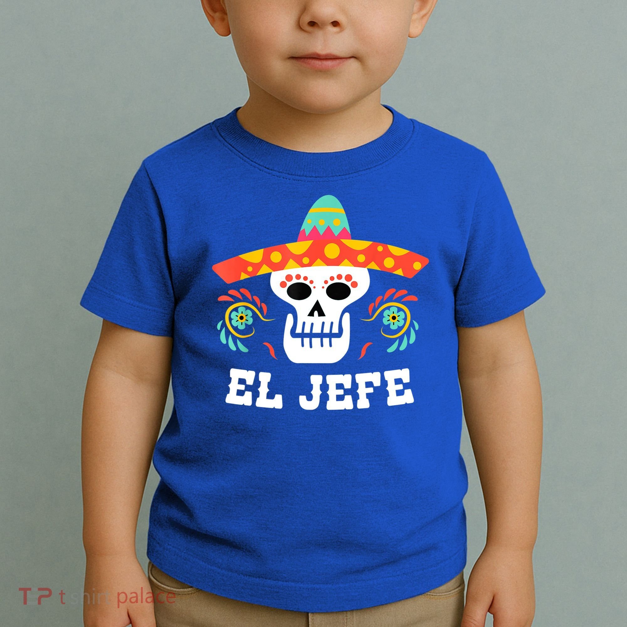 El Jefe Mexican Skull Day Of The Dead Toddler T-Shirt