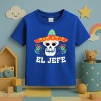 El Jefe Mexican Skull Day Of The Dead Toddler T-Shirt thumb 3