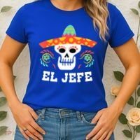 El Jefe Mexican Skull Day Of The Dead Women's T-Shirt thumb 2