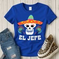 El Jefe Mexican Skull Day Of The Dead Women's T-Shirt thumb 3
