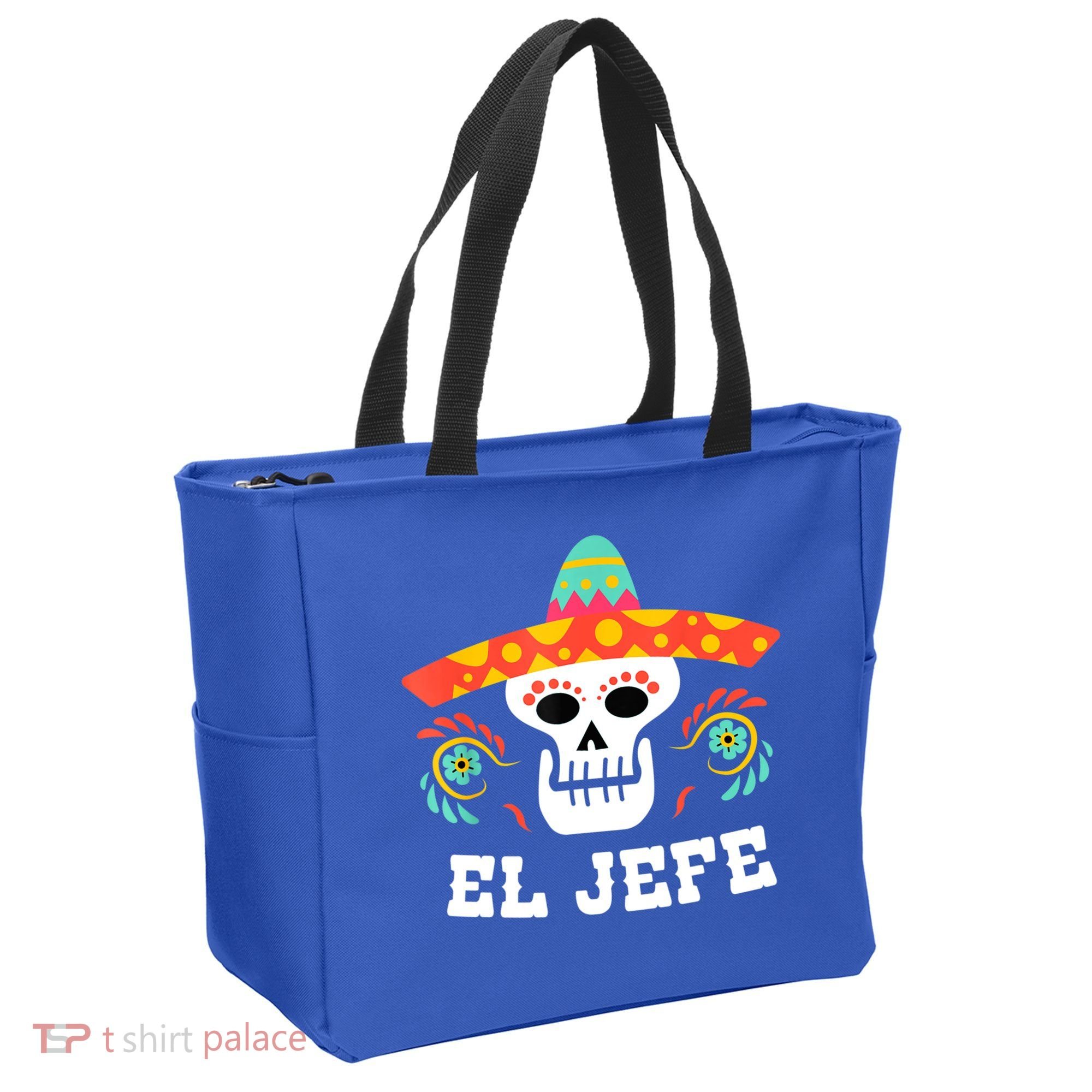 El Jefe Mexican Skull Day Of The Dead Tote Bag