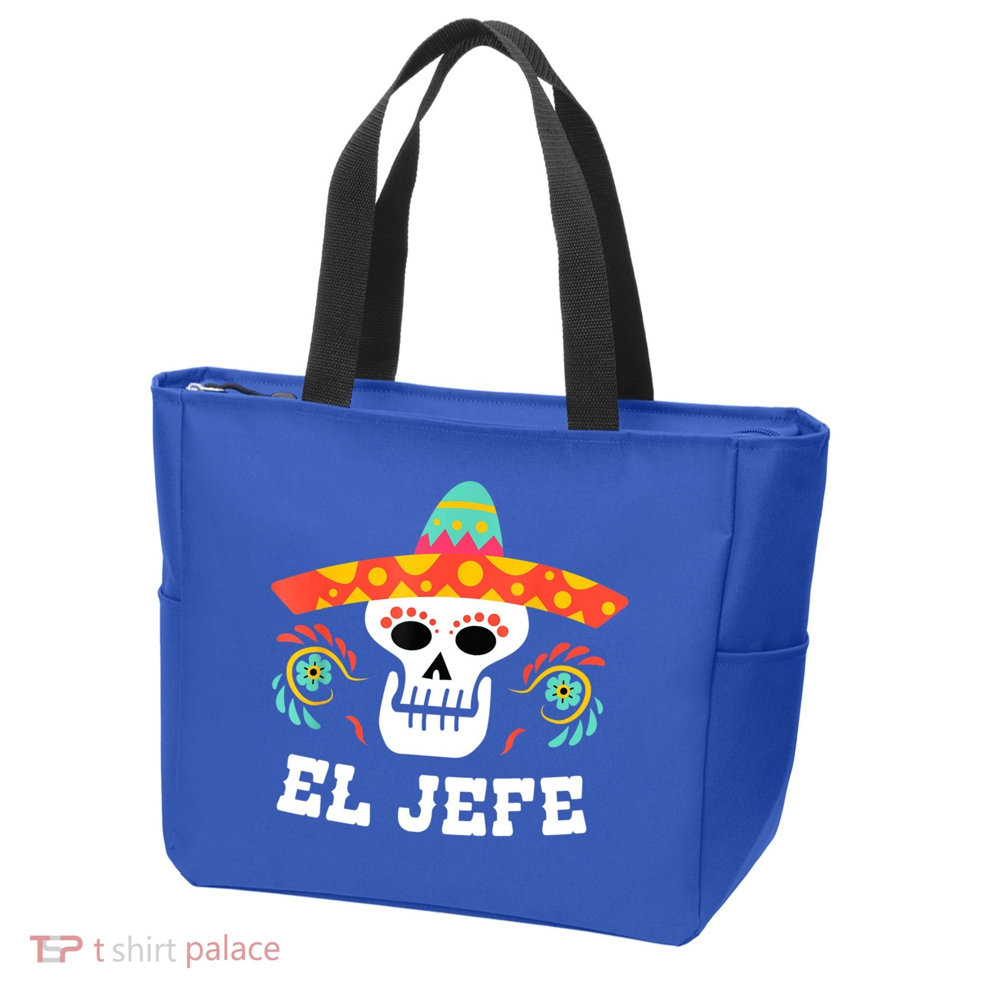 El Jefe Mexican Skull Day Of The Dead Tote Bag