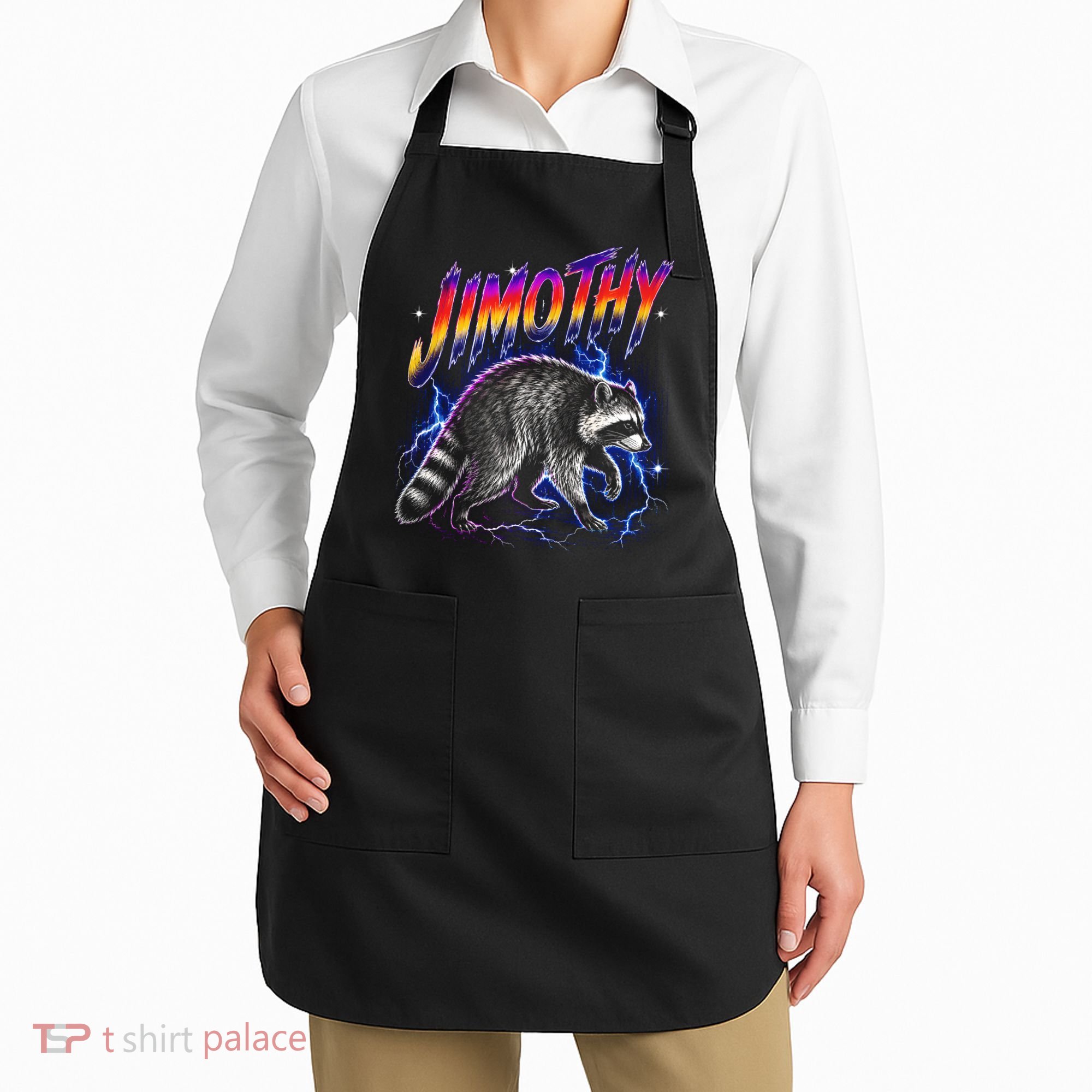 Epic Jimothy Raccoon Lighting Retro Apron