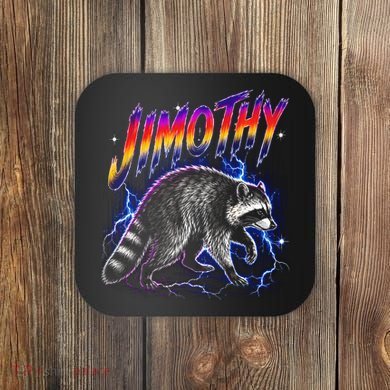 Epic Jimothy Raccoon Lighting Retro Coaster