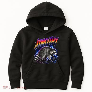 Epic Jimothy Raccoon Lighting Retro Kids Hoodie