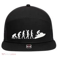Evolution Jet Ski 7 Panel Mesh Trucker Snapback Hat thumb 0