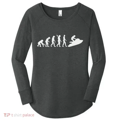 Evolution Jet Ski Women's Perfect Tri Tunic Long Sleeve Shirt