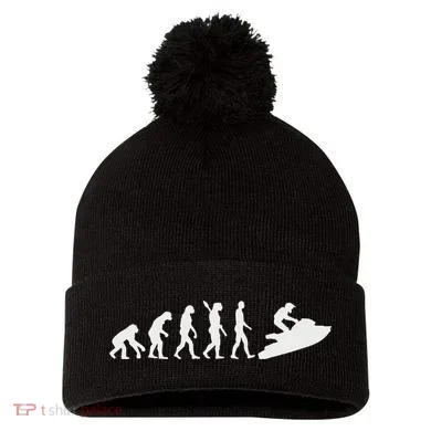 Evolution Jet Ski Pom Pom 12in Knit Beanie