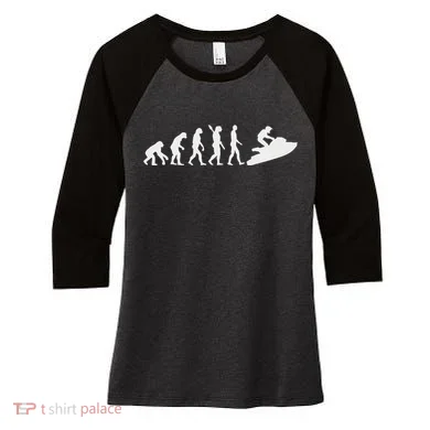 Evolution Jet Ski Women's Tri-Blend 3/4-Sleeve Raglan Shirt