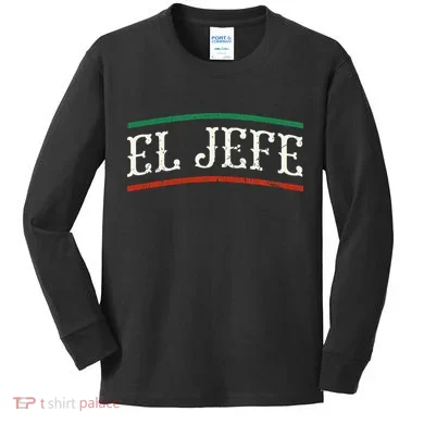 El Jefe Spanish Kids Long Sleeve Shirt