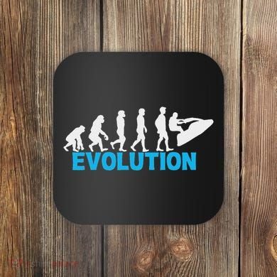 Evolution Jet Ski Funny Water Sport Boating Gift Coaster