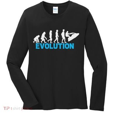 Evolution Jet Ski Funny Water Sport Boating Gift Women's Long Sleeve Shirt