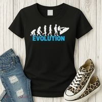 Evolution Jet Ski Funny Water Sport Boating Gift Women's T-Shirt thumb 3