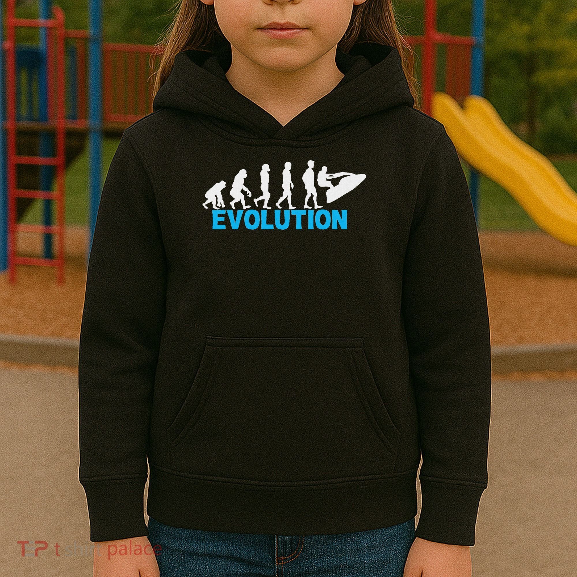 Evolution Jet Ski Funny Water Sport Boating Gift Kids Hoodie