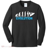 Evolution Jet Ski Funny Water Sport Boating Gift Kids Long Sleeve Shirt thumb 0