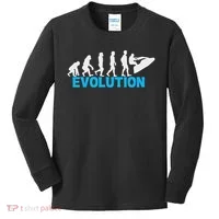 Evolution Jet Ski Funny Water Sport Boating Gift Kids Long Sleeve Shirt thumb 0