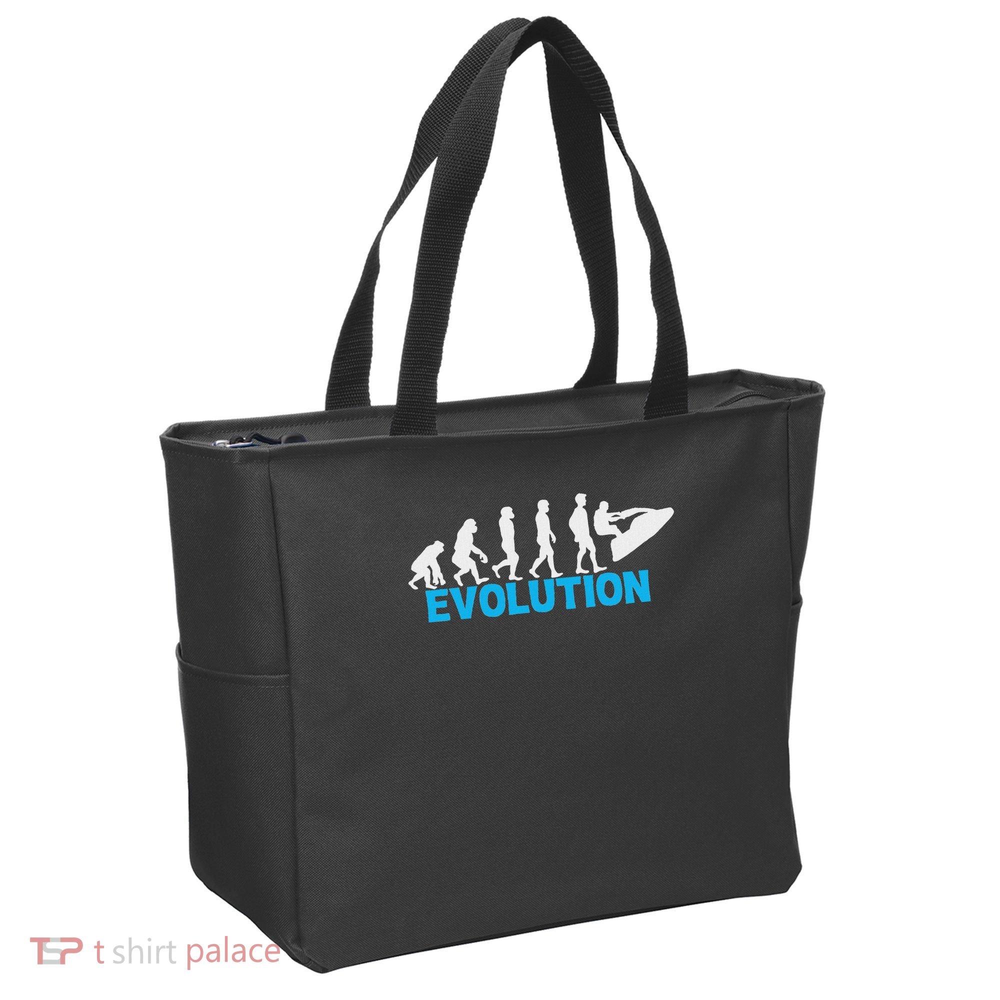 Evolution Jet Ski Funny Water Sport Boating Gift Tote Bag