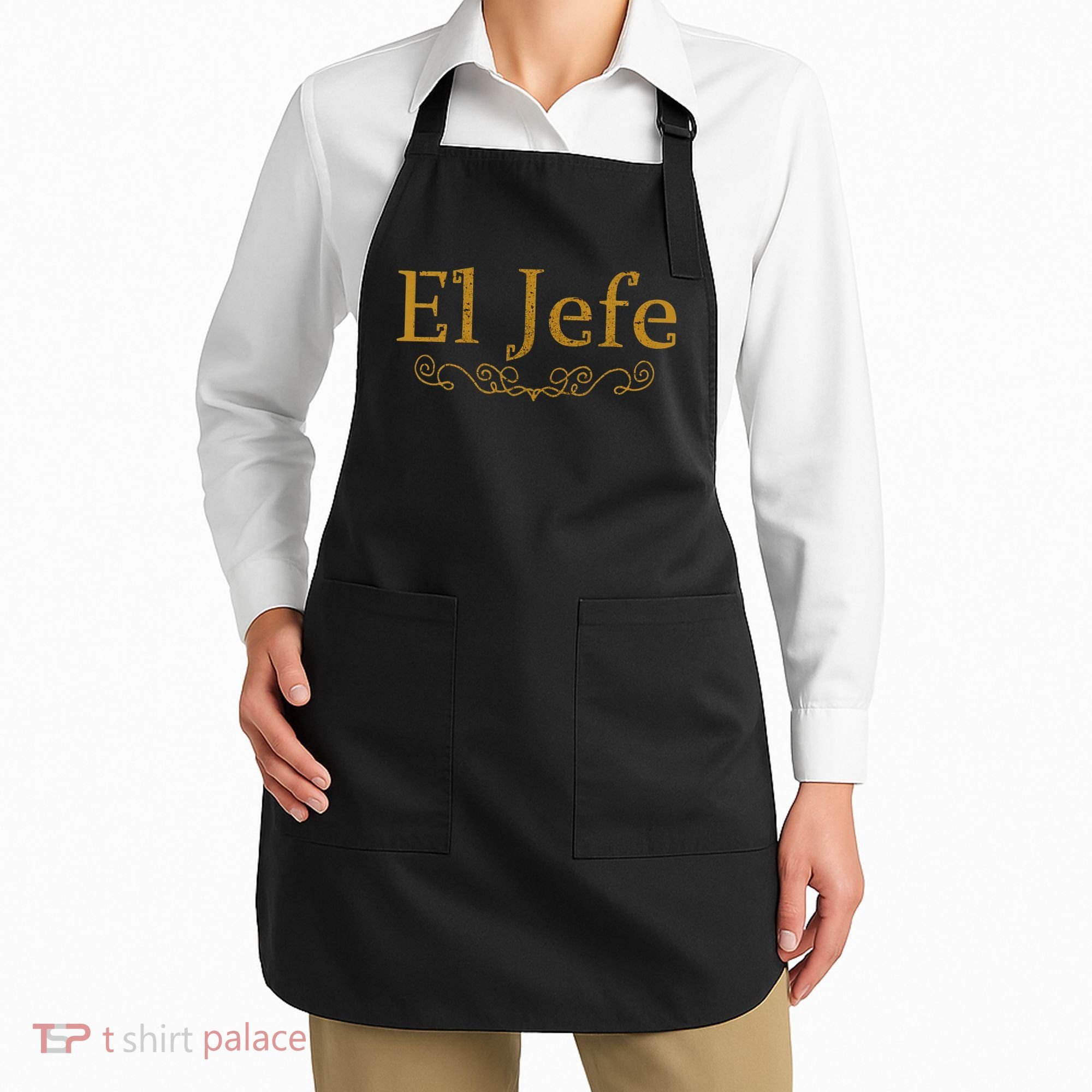 El Jefe The Boss In Spanish Funny Mexican Boss Gift Apron