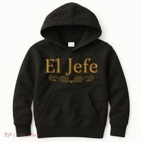 El Jefe The Boss In Spanish Funny Mexican Boss Gift Kids Hoodie thumb 0