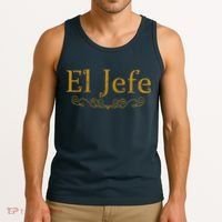 El Jefe The Boss In Spanish Funny Mexican Boss Gift Tank Top thumb 3