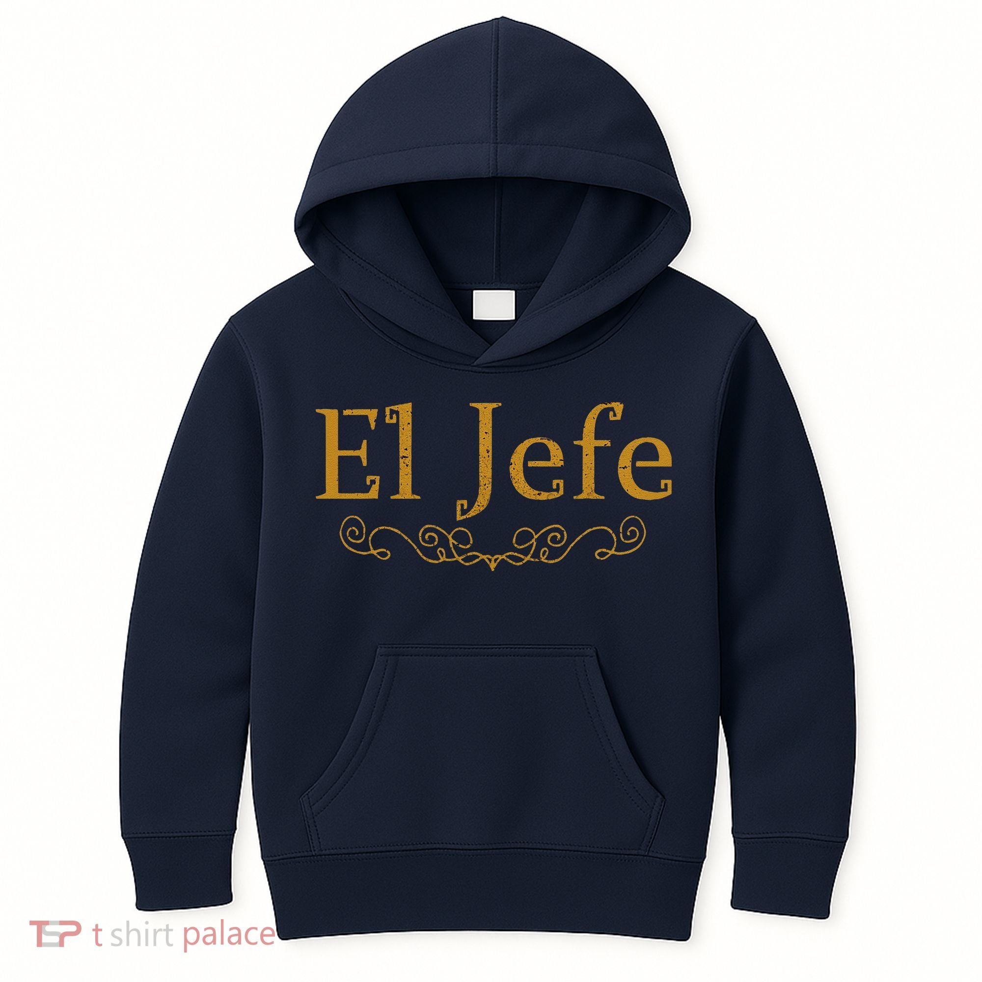 El Jefe The Boss In Spanish Funny Mexican Boss Gift Kids Hoodie