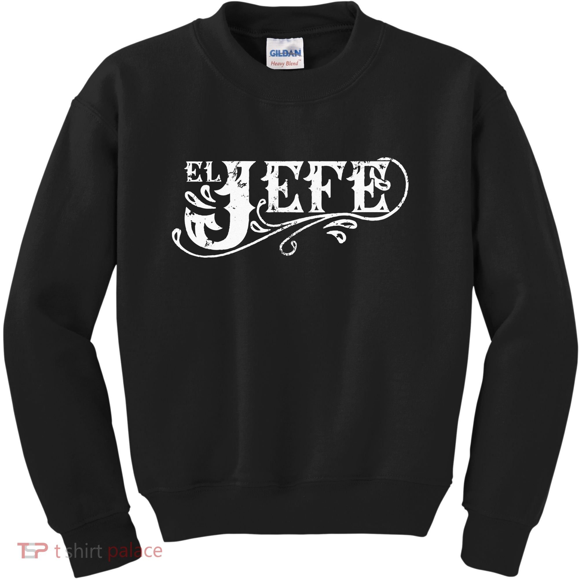El Jefe The Boss in Spanish Funny Mexican Quote Kids Sweatshirt