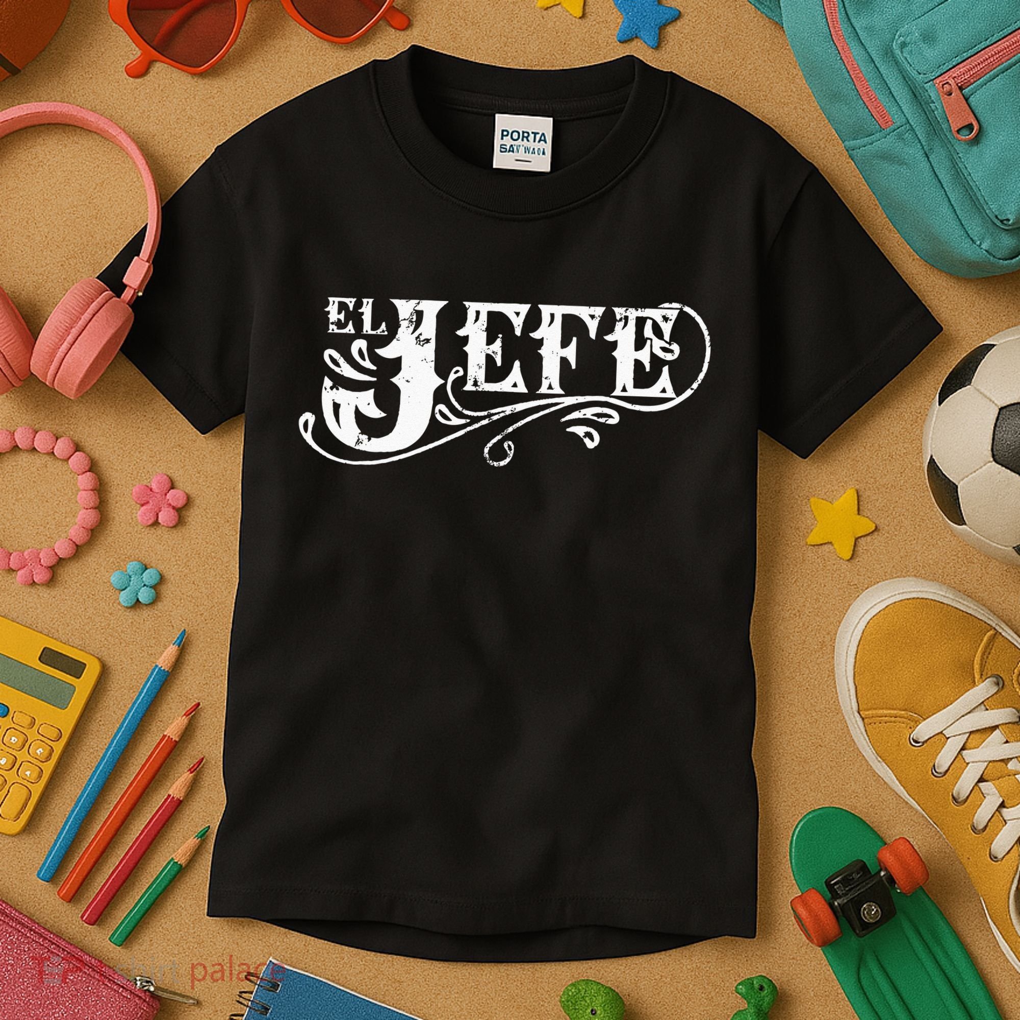 El Jefe The Boss in Spanish Funny Mexican Quote Kids T-Shirt