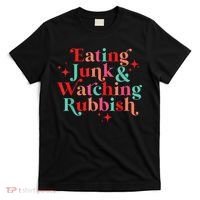 Eating Junk & Watching Rubbish Funny Christmas T-Shirt thumb 0