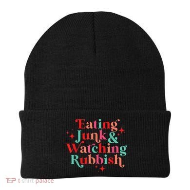 Eating Junk & Watching Rubbish Funny Christmas Beanie