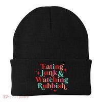 Eating Junk & Watching Rubbish Funny Christmas Beanie thumb 0